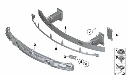 Soporte izquierdo OEM 51117222349 para BMW Z4 E89. Pieza original BMW.