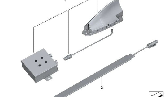 Antena oculta TETRA OEM 65208093542 para BMW F45, F46, G31, G32, F48, F15, F16. Compatible con sistemas de comunicación TETRA. Original BMW.