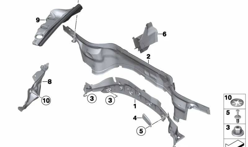 Cubierta motor OEM 51712755865 para MINI R55, R56, R57 (todos los modelos y motorizaciones compatibles). Original MINI.
