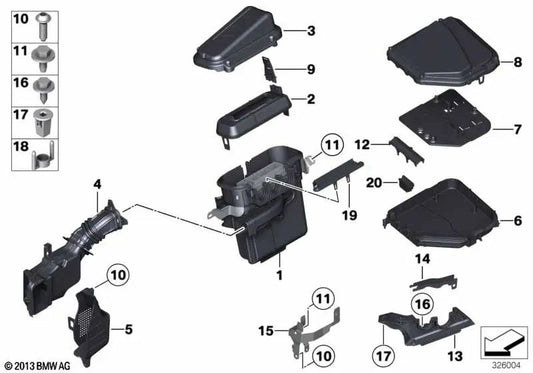 Fundo de caixa adicional para BMW F07, F10, F11, F06, F12, F13, F02 (OEM 12907638588). BMW originais.