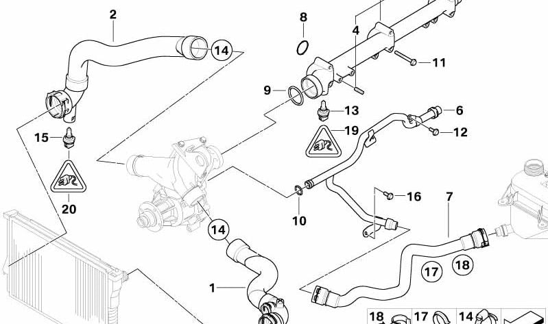 Junta tórica OEM 11537830712 para BMW E36, E46, Z3, E85, E86. Original BMW.