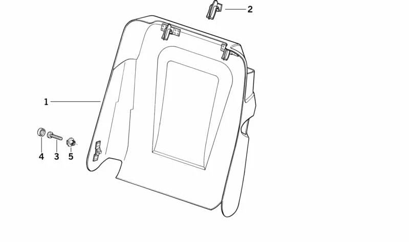 Respaldo asiento derecho OEM 52108134970 para BMW E31. Pieza interior original BMW.