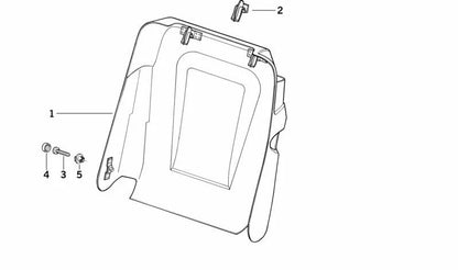 Respaldo asiento derecho OEM 52108134970 para BMW E31. Pieza interior original BMW.