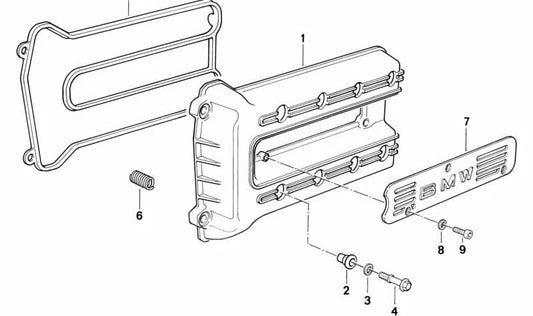 Tapa de culata plata OEM 11127675800 para BMW Motorrad K1200RS, K1200LT, K1200GT... y más. Original BMW Motorrad.