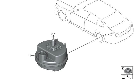 Sirena de alarma con sensor de inclinación OEM 65755A88799 para BMW G60, G70. Original BMW.