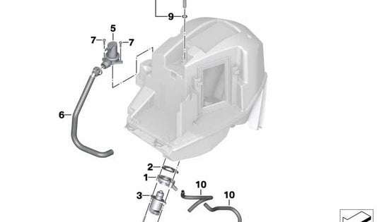 Tubo flexible OEM 11717680103 para BMW Motorrad F800GT, F800S, F800ST, F800R. Original BMW Motorrad.