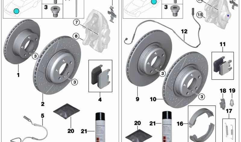 Hexagonale Schraube mit BMW Tab 1 F20 -Serie, F21, Serie 2 F22, F23, 3 F30 -Serie, F31, F34, 4 F32 -Serie, F33, F36 (OEM 34206850536). Original BMW