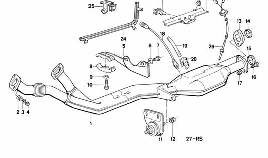 A sonda lambda para BMW E24, E32 (OEM 11781714873). BMW original.