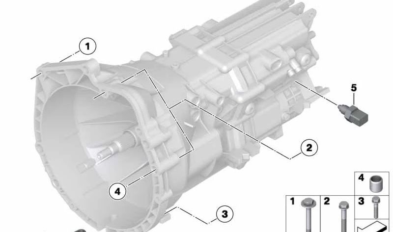 Ensemble de vis en aluminium pour BMW E81, E82, E87, E88, E90, E91, E92, E93, E60, E61, F10, F11, E63, E64, E65, E66, E84, E83N, E70, E85, E86, E89 (OEM 23000392607). BMW d'origine