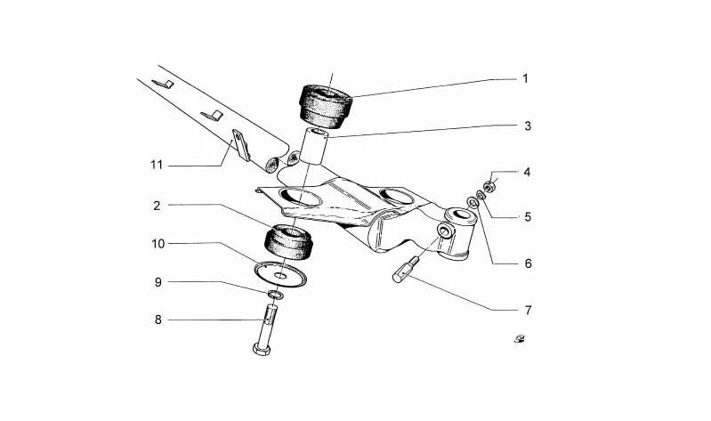 Soporte de goma para BMW (OEM 31212007752). Original BMW