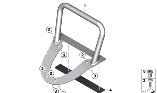 Soporte navegador OEM 65901697673 para BMW Motorrad R 1200 RT, R 1250 RT. Original BMW Motorrad.