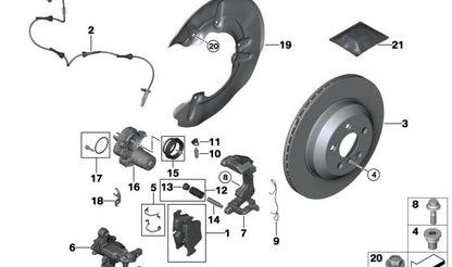 Kit de juntas para pinza de freno OEM 34216765212 para BMW E60, E60N, E61, E61N, G60, G61, G68, E63, E63N, E64, E64N, G45. Original BMW.