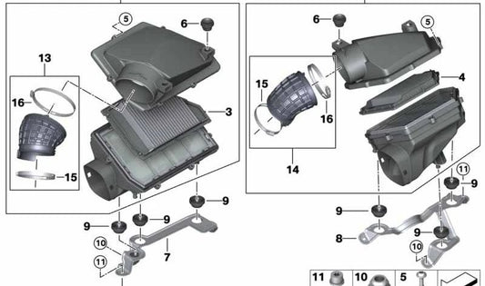 Shock absorber rubber for BMW F95, G05, F96, G06, G07, G09 (OEM 13718744130). Genuine BMW