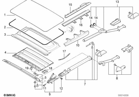 Blenda destra per la serie BMW 7 E38 (OEM 54128150144). BMW originale