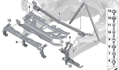 Soporte para faro delantero derecho OEM 51648071632 para BMW G80, G82, G83. Original BMW.