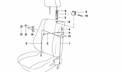 Maneta exterior izquierda OEM 52101904965 para BMW Serie 3 E30. Repuesto original BMW.