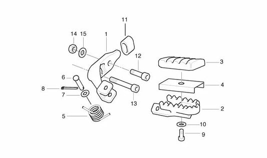 Tope OEM 46712345271 para motos BMW F 650, F 650 ST. Original BMW Motorrad.
