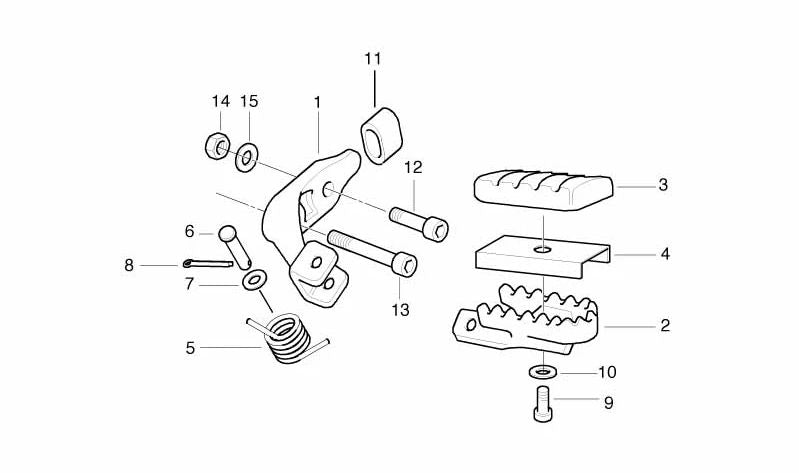 Molla OEM 46512345264 per moto BMW F 650 (D161, D162), F 650 ST (D163). BMW Motorrad originale.