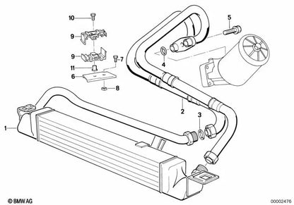 Vis hexagonale pour BMW E34 (OEM 17111719379). BMW d'origine