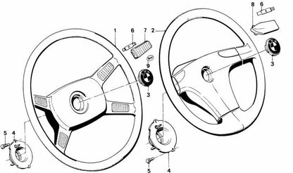 BMW Lenkrad 3 E30 (OEM 3231154131). Original BMW.