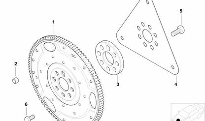 OEM inertia steering wheel 11227508000 for BMW E46, E39, E60, E65, E66, E83, E53, E85. Compatible with automatic models. Original BMW.