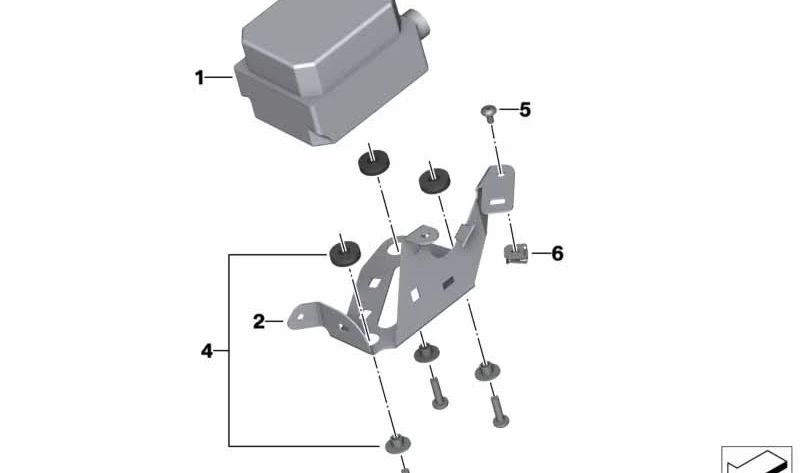 Soporte de carenado lateral OEM 46637694221 para BMW Motorrad R 1200 GS (K25), R 1200 GS Adventure (K25), HP2 Enduro (K25). Original BMW Motorrad.