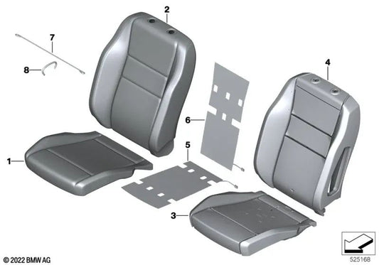 Supporto di base in pelle sintetica a sinistra base per BMW U06 (OEM 52105A1CB01). BMW originale