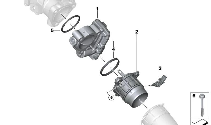 Tubo de admisión de aire OEM 13718471884 para BMW F70, U06, U11, U10 y MINI U25. Compatible con sistema de admisión de aire. Original BMW y MINI.