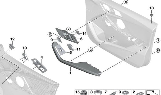 Beeve o fechamento da porta frontal esquerda para BMW F40, F70 (OEM 51417949953). BMW original