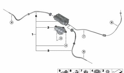 Unidad actuadora con centralita OEM 34436882007 para BMW F15, F85, F16, F86. Compatible con todos los motores y transmisiones indicados. Original BMW.