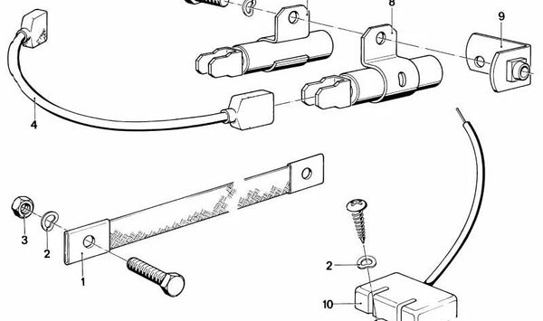 Condensador supresión de interferencias OEM 65311357878 para BMW E21, E30, E12, E28, E24, E23. Original BMW.