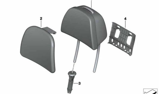Kissen hinteres Kopfband OEM 52108493915 für BMW X7 G07, G07N. Originaler BMW -Zubehör für hintere Sitze mit Komfort -Finish. Schwarze Farbe ideal für mehr Komfort bei langen Reisen. Original BMW.