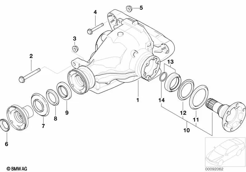 Vis hexagonale avec laveuse pour BMW E81, E82, E87, E88, E90, E91, E92, E93, E39, E60, E61, E63, E64, E38, E65, E66, G70, I01, E84, E53, G05, G18, G18, G18, G18, G06, G07, G09, E89, E52 (OEM 33326760346). BMW d'origine