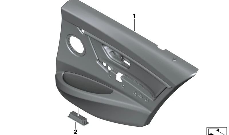 Panel puerta trasera izquierda color beige OEM 51427280959 para BMW F30, F30N, F31, F31N. Tapizado en símil piel (Kunstleder). Original BMW.