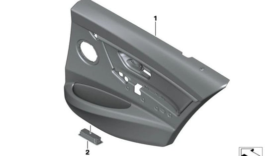 Panel puerta trasera izquierda color beige OEM 51427280959 para BMW F30, F30N, F31, F31N. Tapizado en símil piel (Kunstleder). Original BMW.