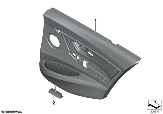 Rear Left Fabric Door Trim for BMW F30, F30N, F31, F31N (OEM 51427280893). Original BMW