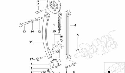 Guía cadena distribución OEM 11311435969 para BMW E36, E46, E34. Compatible con varios motores de la serie 3 y 5. Pieza original BMW.