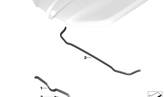 Kidney Groove Gasket for BMW i I20 (OEM 51765A30EF2). Original BMW