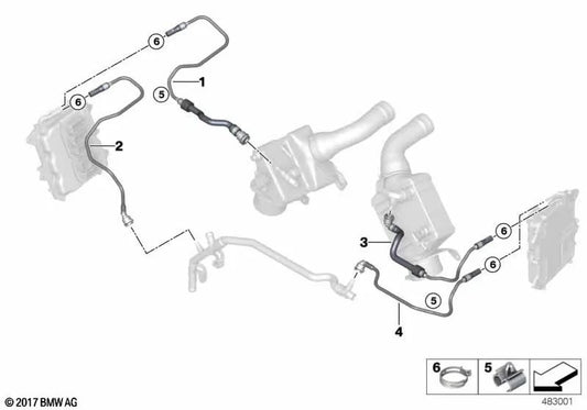 Clip for BMW F07, F10N, F11N, F06, F12, F13, F01N, F02N (OEM 17127575436). Genuine BMW.
