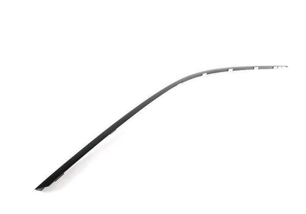 Moldura de marco de ventana superior puerta delantera izquierda OEM 51337072883 para BMW E60, E61, E60 LCI, E61 LCI. Original BMW.