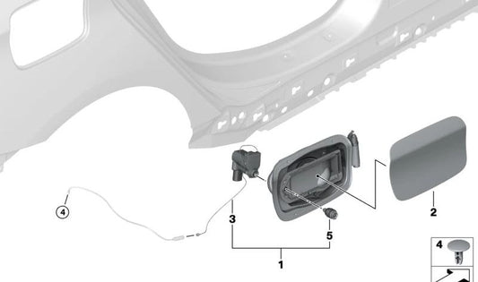 Cover Cover für BMW 2 F46 -Serie, F46N (OEM 51177332361). Original BMW
