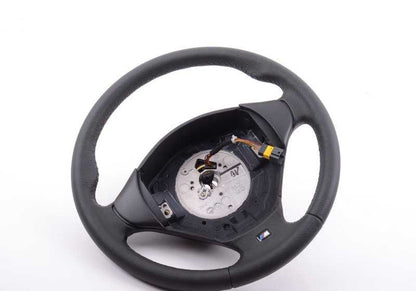 Volante deportivo M en piel negra OEM 32342229487 para BMW Z3 {E36 Z3 1.9, 2.0, 2.2i} compatible con versiones manuales y automáticas. Original BMW.