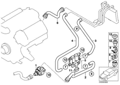 Valvula De Agua Para Bmw E60 E61 E63 E64 E65 E66 E67 E53 . Original Recambios