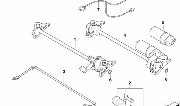 Cable adaptador OEM 61127162704 para BMW E46, E53, E85. Original BMW.