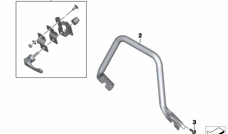 Juego de soportes para Navigator OEM 71607713903 para motos BMW R1200GS, R1200GS Adventure, F800GS Adventure. Original BMW Motorrad.