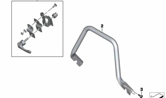 Juego de soportes para Navigator OEM 71607713903 para motos BMW R1200GS, R1200GS Adventure, F800GS Adventure. Original BMW Motorrad.