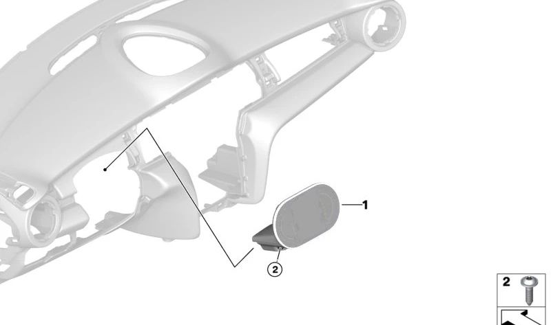 Caperuza para cuadro de instrumentos OEM 62109327018 para MINI F54, F55, F56, F57, F60… y más. Original MINI.