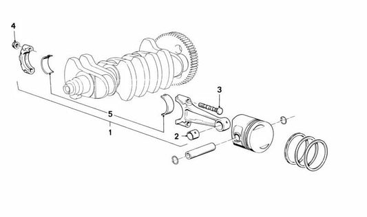 Tornillo de biela OEM 11241464384 para motos BMW K 1200 RS, K 75, K 1, K 100 RS 4V, K 1100 LT... y más. Original BMW Motorrad.