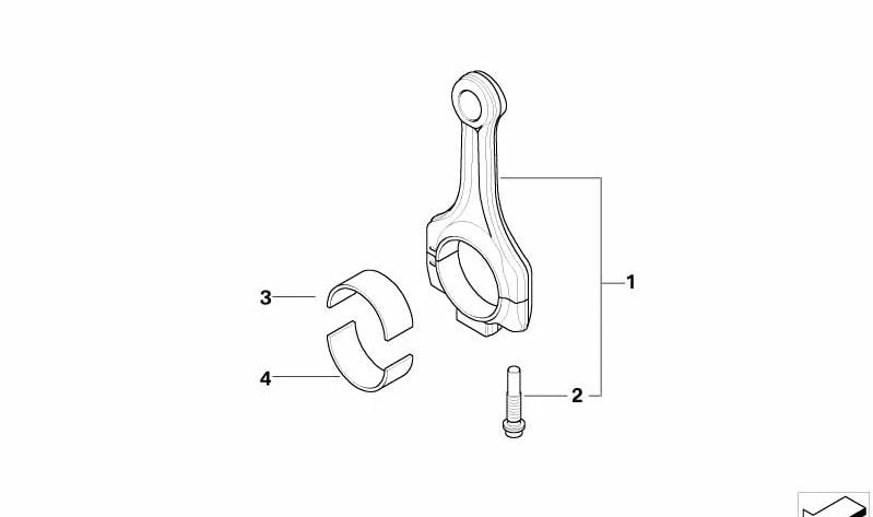 Tornillo de biela OEM 11247834522 para BMW E90, E92, E93, E60, E61, E63, E64. Original BMW.