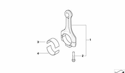 Tornillo de biela OEM 11247834522 para BMW E90, E92, E93, E60, E61, E63, E64. Original BMW.